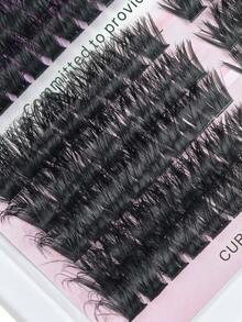 Hinarin 260Pcs Individual Lashes Natural Thick Eyelash Clusters D Curly Thin Single Eyelashes 3 Styles Hybrid Cluster Eyelash Extensions Home Eyelash Extensions Suitable As A Valentine's Day Gift - D - View 5