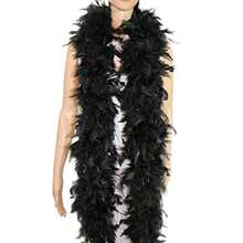 Black Canle Feater Boa -Great  Party Wedding Alloween Costume Dress Up Crist Tree - 14 g M - Xem 1