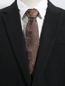 1条男士时尚休闲百搭叶子花朵图案领带，适合日常佩戴、派对和宴会等场合。 - 彩色 - 查看 9