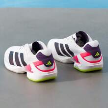 Adidas Adizero Counterblast M 羽毛球鞋，比赛及训练运动鞋，运动及休闲鞋 JH5156 - 白/紫/亮檸檬黃 - 查看 6
