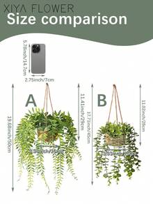 1/2片人造悬挂桉树叶，聚酯纤维材质，人造植物，两种形状可选（A和B），绿色装饰，四季皆宜，适用于学校宿舍、办公室、派对、生日、家居装饰、酒店、餐厅、客厅、卧室、婚礼、厨房和花园装饰，情人节礼物 - 綠色 - 查看 5