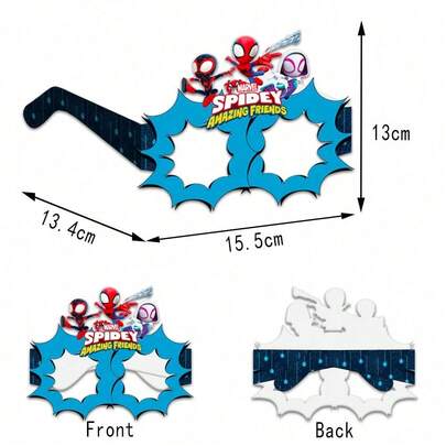 8pcs/Set Of Hero Themed Cartoon Eye Masks, Featuring Multi Character Design And Color Contrast, Perfect For Party Costume Props, Birthday Parties, And Themed Gatherings. You Can Dress It Up As A Fun Item, Making It An Excellent Gift For New Year, Valentine's Day, And Easter