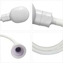 Portable Sink Faucet Shower Head, Multi-Function Rubber Hose Shower Head, Easy To Install, Versatile Sink Shower Head Accessory, Suitable For Bathroom Sink And Garden Hose Connection, For Shampooing, Pet Bathing, RV Bathroom And Home Use - 1.5-meter Extended Shower Head and Metal Adjustment Buckle - View 9
