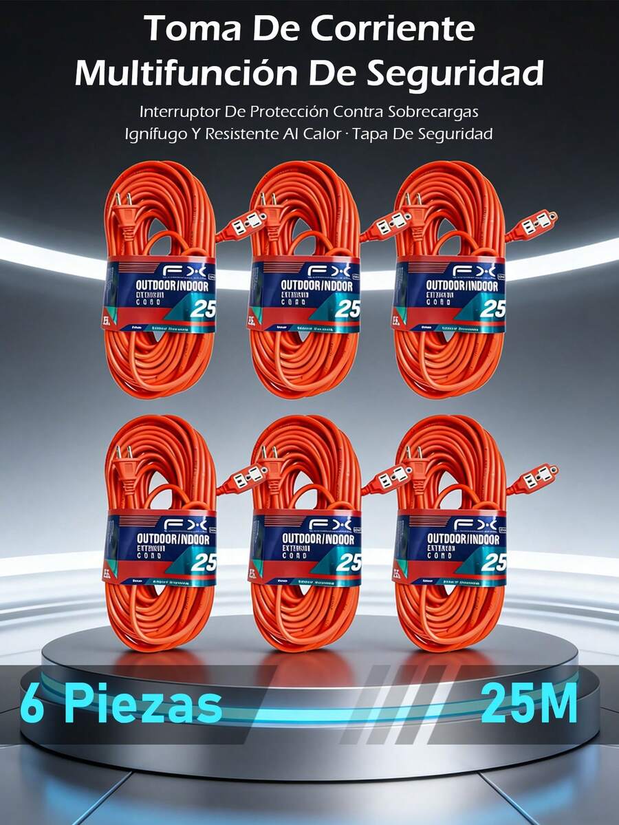 Extension Cords - 25 Metros-6 Piezas - View 1