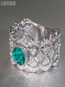 1 chiếc nhẫn Cubic Zirconia lãng mạn dành cho nữ, thích hợp làm quà tặng đám cưới, lễ đính hôn, kỷ niệm, tiệc tùng hoặc quà Valentine. - 1 # - Xem 5