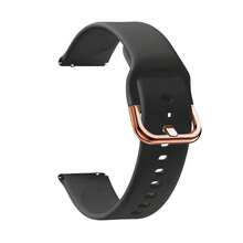 18毫米光滑表面玫瑰金扣硅胶表带，适用于vivoactive 3S/4S/3S、Forerunner 255S/265S、Venu 2S/3S、Move 3S、Active S、荣耀手表S1、Talkband B5、S1/B5手环、18毫米手表、GT 4 41毫米手表。质地光滑，轻巧紧凑，佩戴舒适贴合。是日常佩戴的理想之选，也是女士精致配饰，更是馈赠佳品。 - 18mm - 查看 19