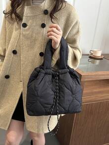 Large-Capacity Sweet Style Versatile Casual Women's Bag, 2026 New Model, High-End Single-Shoulder Bag - Black - View 8