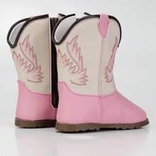 Baby Girl/Boy Texan Boot Set, Soft And Comfortable Baby Shoes + Cotton Socks FARMFUN - Mati dan Merah Muda - View 7