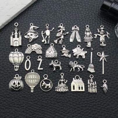 75 piezas Surtido de dijes, suministros de manualidades, dijes para elaborar joyas, accesorios para hacer collares, pulseras y accesorios DIY