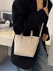 大容量优雅时尚百搭精致女士包，2026新款，高端斜挎包 - 白色 - 查看 6