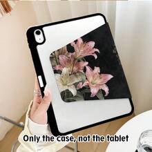 1 件装花卉图案翻盖平板电脑保护套，带笔槽、720 度旋转支架、PU 皮革材质，具备自动休眠/唤醒功能，适用于华为、荣耀、苹果等平板电脑品牌，适合返校季、情人节等场合。 - 彩色 - 查看 5