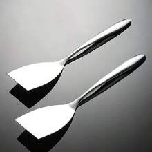 2pcs/1pc High Quality Stainless Steel Kitchen Spatula - Perfect For Flipping, Serving And Cooking - Multicolor - View 12
