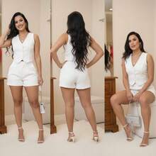 Virginia Women's Tailored Suit - White - View 2