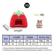 1 Stück bedrucktes Schaumstoff Leopard & Erdbeere Design Kleintier Bett, faltbar für Hamster, Kaninchen, geeignet für Innenbereich von Klein- und Mitteltieren, ganzjährig verwendbar - Verschiedenfarbig - Übersicht 12