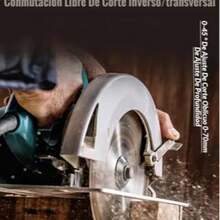 Sierra Eléctrica Circular, 7 1/4 Pulgadas, 1500W, Ideal para Cortar Madera y Plástico, Herramienta de Carpintería Profesional Azul - Azul menta - Ver 6