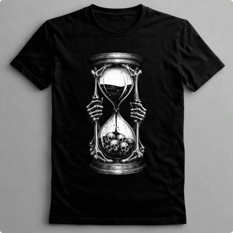 Suffix Camiseta Caveira Camisa Premium 100% algodão Preço Promocional Masculina Feminina Casual T-shirt Streetwear - PRETO-EST 15 - Visão 1