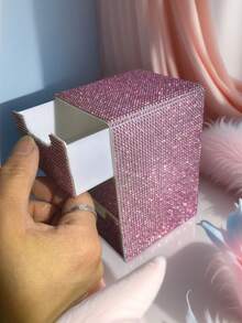 Boîte de rangement de bureau pour bijoux et cosmétiques avec 3 tiroirs ornés de strass, décoration de chambre - Multicolore - Voir 8