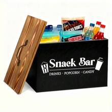 Snack Organizer For Countertop, Wood Pantry Storage Bins With Lid, Snack Organizer For Pantry, Kitchen, Food Container Snack Box, Pantry Organizer For Snacks, , Desk & Drawer Organizer For Home Storage - 黑色 - 查看 8