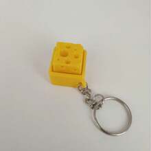 可爱奶酪钥匙扣，酥脆按钮按压式发泄玩具，减压礼物 - 彩色 - 查看 5