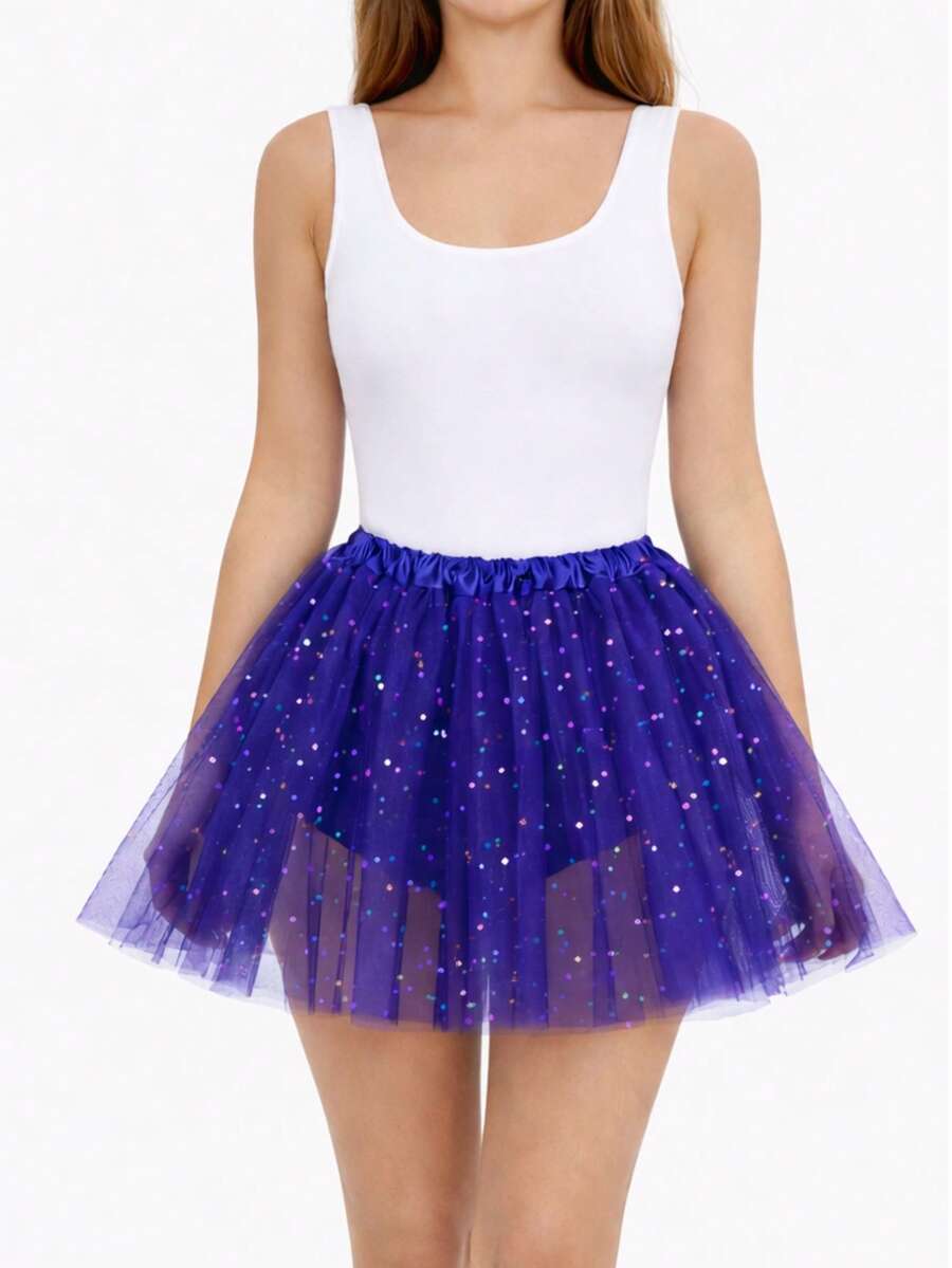 Carnival Tulle Skirt - Blue - View 1
