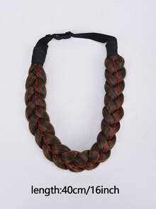 High Temperature Synthetic Braided Wig With Adjustable Braids, Including Fishtail Braid And Twisted Braid - Multicolor - View 3