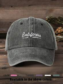 Mũ lưỡi trai thêu chữ "CALIFORNIA", có thể điều chỉnh, thích hợp cho du lịch mùa xuân/thu, đi biển, nghỉ mát, phong cách Y2K dành cho giới trẻ. - mũ bóng chày - Xem 11
