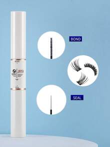 1支睫毛粘合密封二合一睫毛胶套装，单支睫毛胶套装，持久粘合睫毛嫁接套装，化妆工具，密封超强粘合力，DIY睫毛嫁接防水无刺激簇状睫毛胶，白色透明(5ml) - 白色 - 查看 7