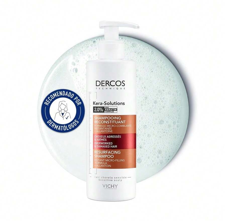 Vichy DERCOS Kera Solutions Shampoo 250ml | Repairs & Strengthens Damaged Hair With Pro-Keratin | Shine, Softness & Vitality | Daily Use | Creamy, Paraben-Free Formula ✅ Entrega 24/72h A España (Península) | Beauty Explotion | Tu Tienda De Belleza Y Maquillaje – Explota Tu Mejor Versión. - 洗髮水 - 查看 1