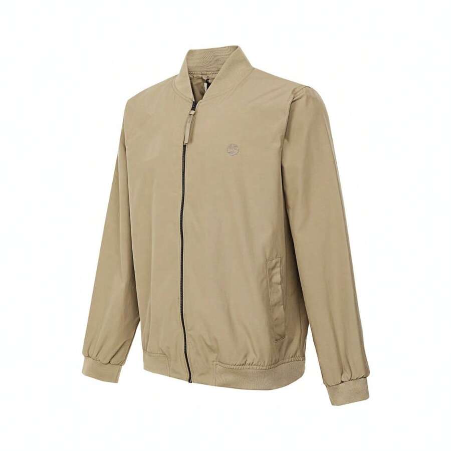 Timberland 男士 AF 飞行员夹克，梭织连帽夹克 A4235-DH4 - 棕色 - 查看 1