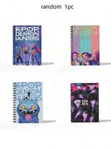 1pc KPOP Style A6 Notebook, Writing Pad, Sketchbook,  Spiral Notebook, Memo Book, Student Stationery, Back To School Supplies - Multicolor - View 8