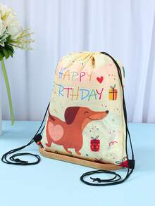 6个腊肠犬生日背包，趣味腊肠犬幼犬礼品袋，腊肠犬主题组合袋，生日派对礼品，包装袋，产品包装，生日装饰，婴儿派对装饰，性别揭晓派对装饰，一周岁生日派对用品，生日装饰，宠物爱好者的最佳礼物背包 - 臘腸狗-生日 - 查看 7