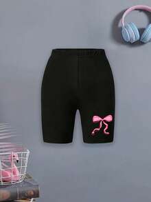 1 Set Mädchen T-Shirt und Shorts, lässiger Street-Style, modisches Outfit, geeignet für Schule, Urlaub und Alltagstragen, Frühling/Sommer Neues Outdoor-Set - Pink - Übersicht 7