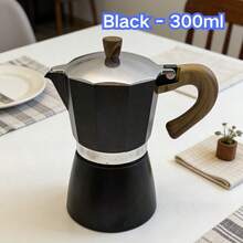 Premium Aluminum 3-Cup 6-Cup Italian Moka Pot, Stovetop Espresso Maker With Wood Grain Handle. Paired With Ceramic Pouring Pot, Portable & Stylish. Great For Brewing Authentic Coffee, A Popular Cross-Border Pick For Coffee Lovers. - Multicolor - View 19