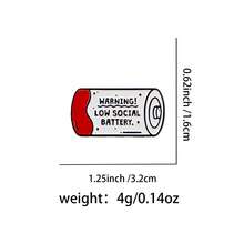 以 ADHD 电池为灵感的珐琅徽章，趣味西班牙语短语翻领徽章，松树胸针，可别在背包、衣服、珠宝上，也是送给朋友的好礼物 - 黑色 - 查看 23