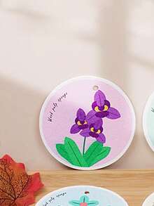 Non-Greasy Kitchen Dish Sponge, Expands When Wet, Compressed Scrub, Cleaning Cloth, Pot Brush - Purple - View 9