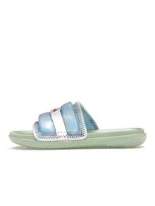 J. Balvin X Nike Jordan Super Play Slide Blue Celestine-Blue White Enamel-Green Sneakers Men DR1330-413 - Multicolor - View 5