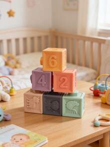 蒙特梭利婴儿玩具 - 柔软橡胶积木，可堆叠组装玩具，适合6-12个月的宝宝，柔软的婴儿玩具，婴儿感官玩具，堆叠积木，柔软的婴儿磨牙玩具，新生儿礼物，婴儿玩具，幼儿玩具，婴儿必需品，洗澡玩具，玩具，婴儿玩具，婴儿感官玩具，1岁宝宝玩具，婴儿配件，旅行玩具，6个月宝宝玩具，洗澡玩具，新生儿必需品 - 軟膠堆疊 - 查看 10