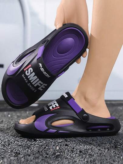 2026 New Men's Slippers, Fashion Versatile Soft Comfortable Indoor Outdoor Shower Bathroom Casual Thick Sole Lightweight Flip Flops, Suitable For Beach, Home, Vacation