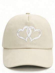 1顶儿童双心图案棒球帽，时尚男女童遮阳帽，防紫外线，可调节儿童休闲帽，适合日常/上学佩戴 - 彩色 - 查看 7