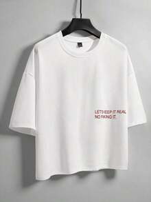 Manfinity Streetrush Manfinity Streetrush Men's Colorful Summer Fruit Print Relaxed Fit T-Shirt, Comfortable Oversized T Shirt, Graphic Cropped Graphic Tee, Men  Graphic Tees ,Street Wear, Graphic Tees Crop Cropped T Shirt Graphic,Hip-Hop Street,Boy Friend Gifts,Graphic Tees Men - 白色 - 查看 4