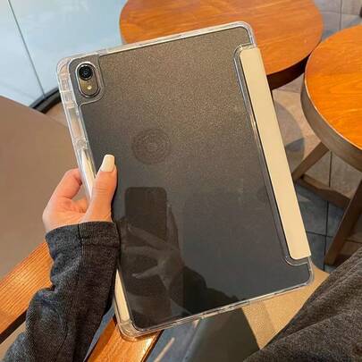 适用于华为MatePad 11.5S（2026款）的保护套，时尚智能Y型折叠支架，高透明亚克力背板，可自由DIY，采用优质PU皮革材质，具备自动休眠/唤醒功能，也适用于Pad2 11英寸（2025款）/平板电脑SE 11英寸（2023款）的保护套，以及华为MatePad SE 11英寸（2024款）/MatePad 11.5S平板电脑的保护套。