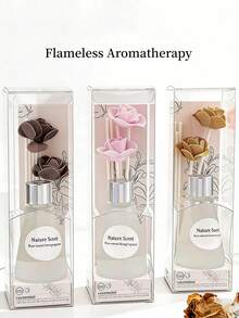 1支无焰家用香氛精油/芳香疗法/持久留香，适用于卧室、浴室、客厅等场所。圣诞节/情人节礼物（香氛棒数量随机）（磨砂/透明瓶） - 彩色 - 查看 4
