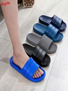 Sandalias chanclas para hombre resistentes ligeras y fáciles de limpiar con agarre máximo para salidas casuales urbanas playa piscina y actividades al aire libre - Azul Marino - Ver 2