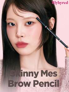 lilybyred Lápiz de cejas fino de K-Beaury, lápiz de cejas de textura aterciopelada, diseño de doble extremo con cepillo, punta fina de 1.5 mm, crea fácilmente cejas esponjosas, delineador de cejas con cepillo, para dar forma, definir y rellenar el maquillaje de cejas, resistente al agua y al sudor, maquillaje coreano - 02 Marrón medio - Ver 2
