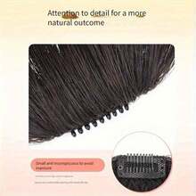 6inch Wig With Air Bangs And Sideburns, Lightweight Bangs Suitable For Daily Wear And Parties - Light Brown - View 4