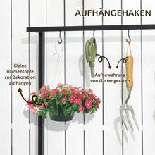 3-Tier Plant Stand With Fixing Hooks, Made Of Natural Wood, 80 Cm X 36 Cm X 174 Cm, Natural - 1PC - View 5