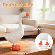 Premium Desk Goose Statue-Resin Desktop Goose With Magnetic Beak Used Storage,I Nteresting Office Table Goose Decoration, Suitable Bathroom, Kitchen,Dormitory, Garden Decoration - 1 - 查看 1