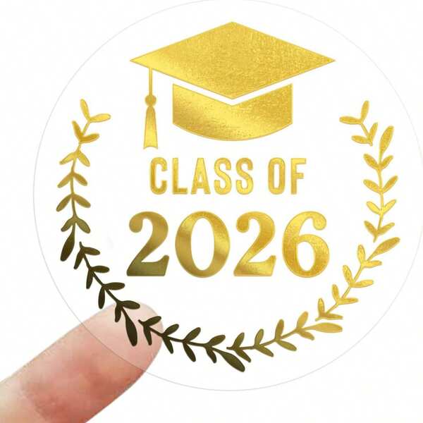 120pcs/60pcs/36pcs Gold 2026 Graduation Stickers, 10/5/3 Sheets With 12 Stickers Each, 2026 Graduation Gold Foil Congratulations Stickers, Suitable For Graduation Cap, Gift Box, Card, Envelope, Party Favors, Essential For Graduates And Graduation Party