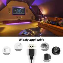 Usb-Powered LED Strip Lights, Flexible LED Light Strips, Self-Adhesive, Adjustable Led Lights, Table Decorations, Cabinet Lighting, Suitable For TV, Bedroom, Living Room And Party Decoration. - Multi-color light - View 7