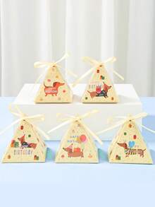 12个腊肠犬造型礼盒，适合一周岁生日派对、迎婴派对装饰、多用途包装盒、可爱腊肠犬礼盒、性别揭晓派对用品、迎婴派对装饰、一周岁生日派对装饰 - 臘腸狗 - 查看 8